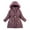 Purple, variant on Ruyang Girls Winter Dress Coat Puffer Parka Long Jackets 𝐂inched Waist Fuzzy Hooded Quilted Outwear Padded Down Clothes