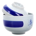 thumbnail image 1 of Tazón de sopa de cerámica japonesa con tapa, apto para microondas, tazón de ramen, tazón de cereales, plato decorativo para fideos instantáneos, para cocinar al vapor, hornear y servir, 1 of 7