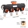 thumbnail image 2 of Heavy Duty Garden Hose Splitter, High Flow Water Hose Connector with Seamless Installation for Efficient Outdoor Watering, 2 of 5