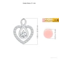 thumbnail image 3 of Angara Natural Diamond Necklace - Diamond Heart Pendant with Infinity Loop in Platinum for Women, 3 of 8