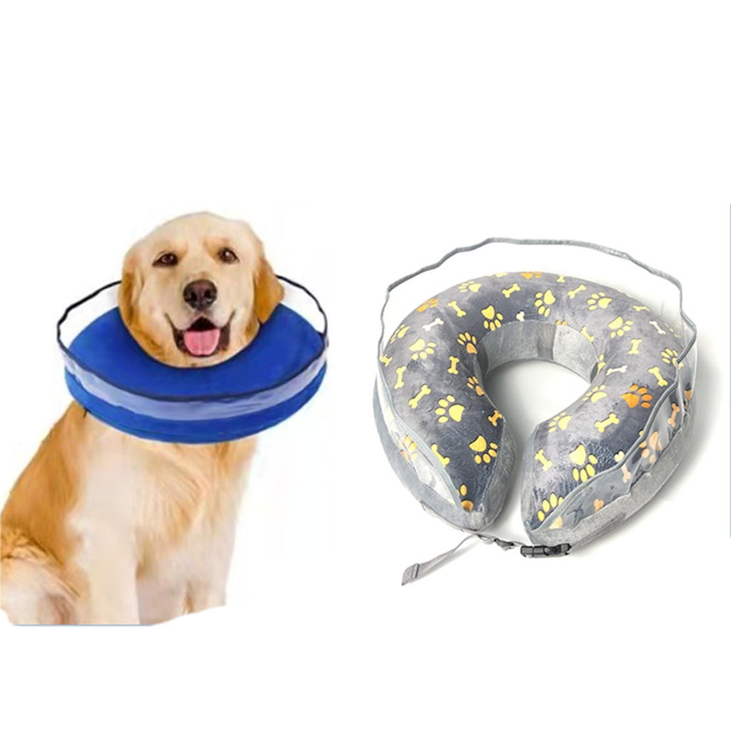 Inflatable Collar with Clear Baffle Soft Cone for Perfect for After and Wound Adjustable Lightweight