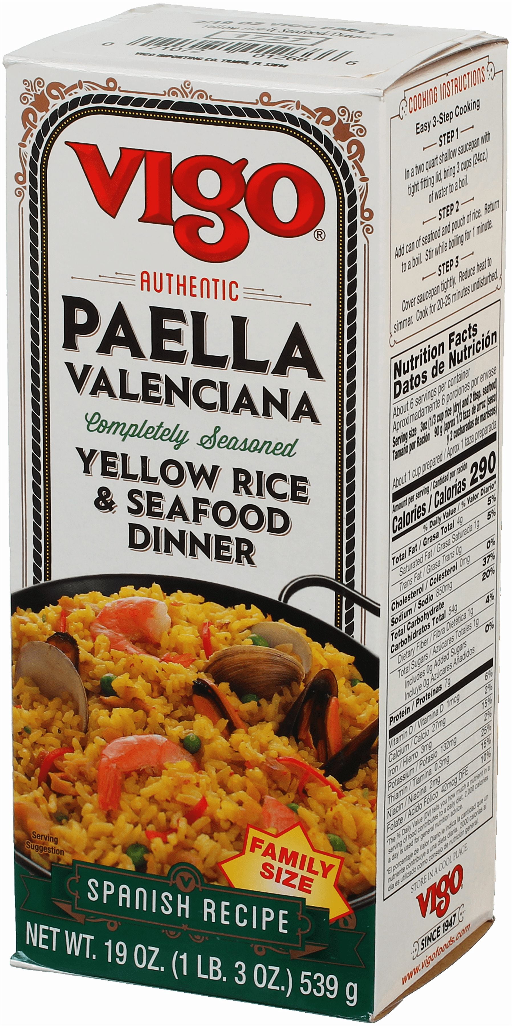 (2 pack) Vigo Paella Valenciana Yellow Rice & Seafood Dinner, 19.0 OZ