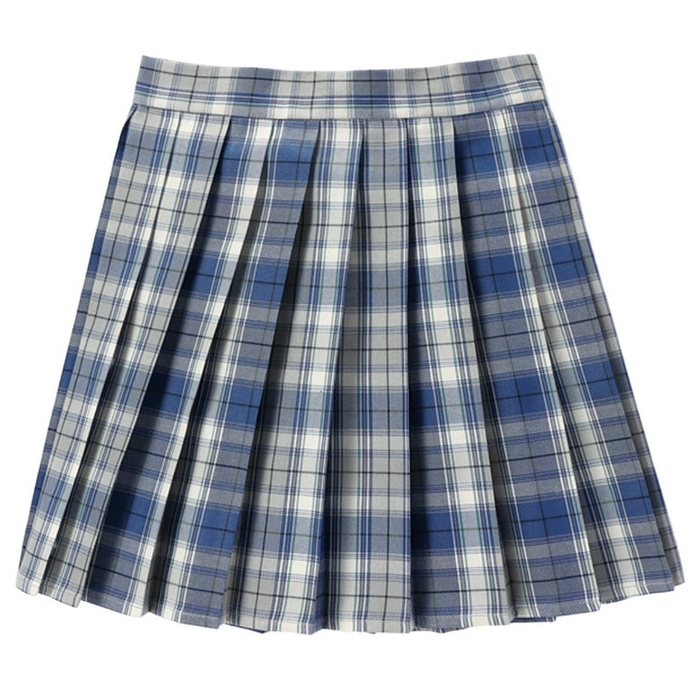 Plaid Mini Skirt Navy Blue Plaid A Line Skirt Dpytoraw Women's