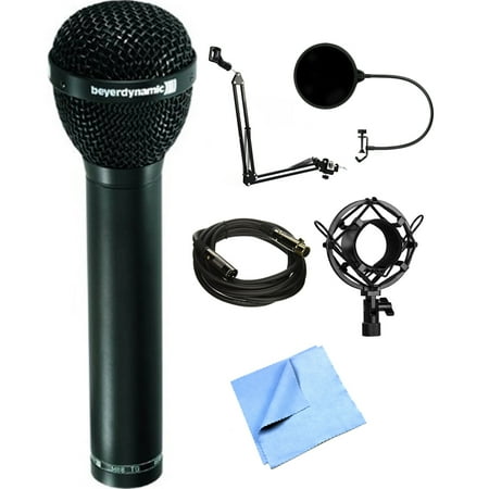 Hypercardioid Polar Pattern (BeyerDynamic Dynamic Hypercardioid Polar Pattern Microphone for Vocals and Kick Drum (M88TG) with Microphone Arm Stand, Microphone Wind Screen, Microphone Shock Mount, Gold Plated Cable &)