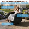 thumbnail image 2 of LazySunsets 3 Pieces Patio Furniture Set, Patio Swivel Rocker Chairs Set of 2, Wicker Outdoor Bistro Set with Rocking Chair, Gray/Black, 2 of 8