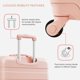 thumbnail image 3 of Merax 4 Pcs Expandable ABS Hardshell Luggage Spinner Wheel Suitcase TSA Lock Suit Case, Pink, 4-Piece Set, 3 of 6