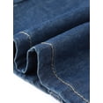 thumbnail image 5 of INSPIRE CHIC Denim Dress for Women's Back to School Long Sleeve Button Down A-Line Belted Classic Jean Dresses S Navy Blue, 5 of 6