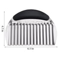 thumbnail image 2 of Crinkle Cutter Stainless Steel Wavy Chopper Heavy Duty French Fry Slicer for Potatoes Carrot Chips and Fruits,Vegetable, Potatoes,Onions,Wavy Crinkle Potato Cutter Chopping Tools Black, 2 of 8