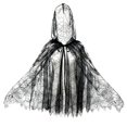 thumbnail image 6 of Yuncity Halloween Womens Cape Hooded Fall Winter Poncho Sleeveless Cloak Flowy Fashion Cozy Lightweight Formal Holiday Party Cosplay Black, 6 of 9