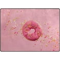 thumbnail image 2 of FREEAM Pink Donut Polka Dots Christmas Area Rug Mat for Living Dining Dorm Room Bedroom Home Decorative 5'3"x4', 2 of 6