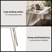 Ameriwood Home Owen Writing Desk, White & Gold