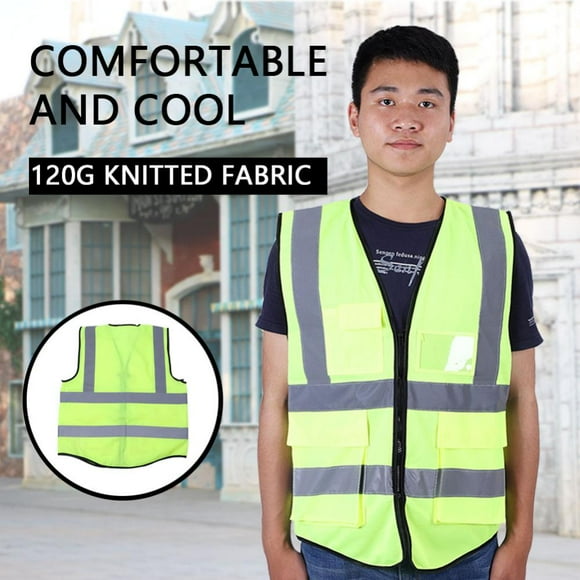 Peahefy Reflective Vest, Safety Vest,Multicolor Reflective Vest Safety Security Waistcoat