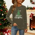 thumbnail image 6 of Craaazy Christmas Round Neck Long Sleeve Xmas Printed Shirts Funny Merry Christmas Sweatshirt Women's Tops Gifts, 6 of 9