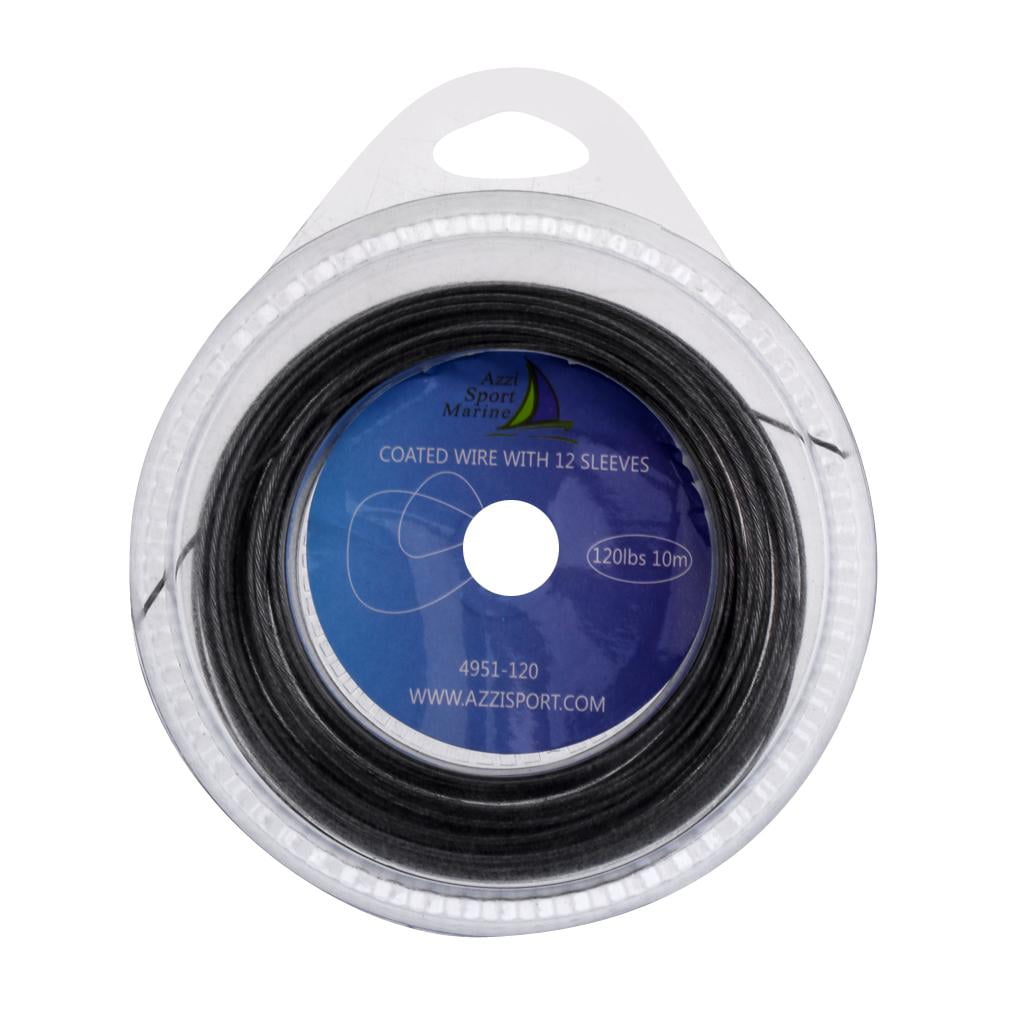 Dualoai 10Pcs Stainless Steel Wire Lures Leader Trace Fishing Lines 10m