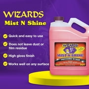 Wizards Mist-N-Shine Quick Detailer Spray & Professional Car Detailer, High-Gloss Exterior Car Cleaner & Shine for Glass, Metal, Plastic & More, 1 Gal