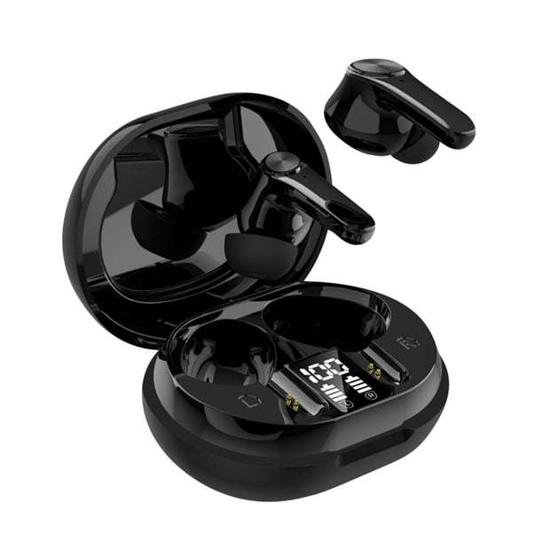 Auriculares Bluetooth con Micrófono Auriculares Bluetooth, Pantalla Digital, Compartimento de Carga, Auriculares de Juego de Baja Latencia con Estéreo, Auriculares de Negocios Y Deportes Protección De