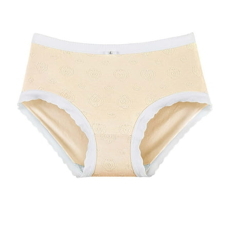 HCURIBAD Panties for Women Clearance Women s Cotton Panties Breathable Traceless Hip Wrap Triangle Panties Seamless Underwear Cotton Underwear No Show Underwear  1x Ladies Panty Beige XL