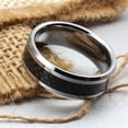 thumbnail image 2 of Bague en Acier Titane Haute Demande Élégante - Design en Fibre de Carbone Durable - Résistant aux Rayures 835 Argent 13, 2 of 6