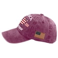 thumbnail image 4 of Trgacdwlo 250 Year American Anniversary Cap Unisex Adjustable Embroidered Patriotic Hats American Flag Distressed Vintage Baseball Caps Wine, 4 of 5