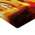 thumbnail image 2 of Ambesonne Nature Fitted Sheet, Sunset in the Forest, Twin Size, Yellow Orange, 2 of 3