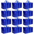 thumbnail image 1 of Bolsas de mudanza HealSmart, paquete de 12 unidades, grandes, con cremalleras y asas, color azul, 1 of 7