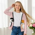 thumbnail image 4 of chaqlin Cartoon Cat Zip up Hoodies for Girls 6-7 Years Old Winter Long Sleeve Zipper Sweatshirt Casual Hooded Jacket Kids Pullover Top with Pocket, 4 of 7