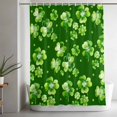 thumbnail image 5 of St. Patrick's Day Shower Curtain Set, Waterproof Shower Curtains for Bathroom, Spring Shamrock Leaves Polka Dots Dark Green Washable Fabric Bath Curtain for Bathtub Decoration with Hooks 54x78 Inches, 5 of 9