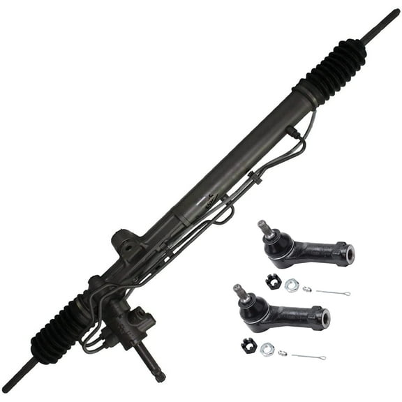 Detroit Axle - Front 3pc Suspension Kit for 1999-2004 Honda Odyssey, 1 Power Steering Rack & Pinion Assembly 2 Outer Tie Rod Ends 1999 2000 2001 2002 2003 2004 Replacement