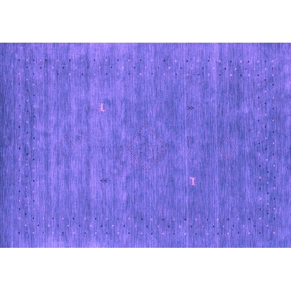 Ahgly Company Indoor Rectangle Abstract Purple Contemporary Area Rugs, 5' x 7'