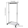 thumbnail image 4 of Movable Mop Broom Rack Broom Holder Free-Standing Cleaning Tool Rack 50kg Hangers, 4 of 21