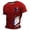 Red, variant on Mens T-Shirts Crew Neck Short Sleeve With France Flag And Rooster Print Ripped Effect Slim Fit Street Style Patriotic Tees