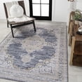 thumbnail image 4 of JONATHAN Y WASHABLE 4 x 6 Area Rug, Wincer Chenille Cottage Medallion - Dark Gray/Yellow, WSH202C-4, 4 of 9