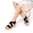 thumbnail image 5 of DREAM PAIRS Womens Platform Espadrilles Wedge Sandals, Slip on Elastic Ankle Strap Sandals for Women Casual Dressy Summer, 5 of 6