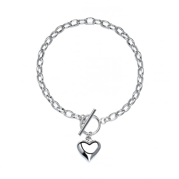 DESIGNICE Heart Charm Bracelet, Elegant Wrist Jewelry for Women and Girls, Daily Wear, Party, and Gift