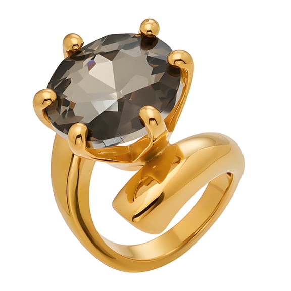 Cubic Zirconia Cocktail Rings Tarnish Metal Jewelry Suitable For All Season