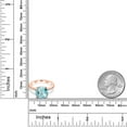 thumbnail image 5 of Gem Stone King 5.27 Ct Cushion Checkerboard Sky Blue Topaz 18K Rose Gold Plated Silver Ring, 5 of 5