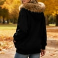 thumbnail image 4 of XIAOCHA Women's -Trimmed Hoodie Warm Full-Zip Jacket Fall/Winter Layering Hoodies, 4 of 9