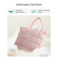 thumbnail image 7 of BAGSMART Expandable Tote Bag for Women, Zipper Puffer Work Tote with Water-Resistant Quilted, Nurse and Carry-On Travel Bag, Pink, 7 of 7