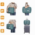 thumbnail image 3 of WANDF Personal Item Bag 18x14x8 Carry on Luggage Airline Approved,Foldable Travel Duffle Bag with Shoulder Strap,Underseat Packable 25L Weekend Bag for Women Men(Light Green), 3 of 8