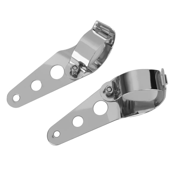 Chrome Custom Headlight Mounting Brackets Fork Ear Motorcycle 35 To 43mm