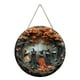 thumbnail image 2 of Halloween Decoration Doorplate Wooden Crafts Five Witch Circular Signs Hanging Christmas Eve Decorations, 2 of 6