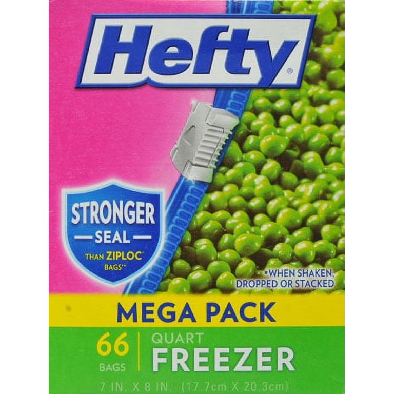 Hefty Gallon Storage Slider Bags Mega Pack, 66 count