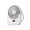 White, variant on Tibvox Space Saving Desk Fan USB Rechargeable 1200mAh Battery LED Light 5 Speed Quiet Motor Adjustable Cooling Fan Device