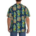 thumbnail image 3 of Kdxio Men'S Hawaiian Shirt For Men Short Sleeve Shirt Colorful Pineapples Summer Casual Holiday Beach Button Down T-Shirts, 3 of 5