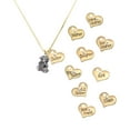 thumbnail image 3 of Delight Jewelry Silver-tone Dragon with AB Crystal Eyes & Clear Ball - Large Goldtone Sister Heart Charm Necklace, 17.5"+2" Extender, 3 of 5