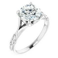 thumbnail image 3 of Pompeii 3Ct Moissanite Vintage Engagement Solitaire Ring 14k White Yellow or Rose Gold (,), 3 of 6