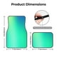 thumbnail image 5 of Fotbe blue green colors Juego de 4 Tapetes para Auto con Estampado – Alfombrillas de Goma Reforzada, Diseño Antideslizante, Protección para Todo el Año – Vehículos, Autos, Camionetas y SUVs, 5 of 7
