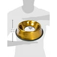 thumbnail image 6 of Platinum Pets 10081 Non-Tip Embossed Bowl Stainless Steel Dog Bowl, 24K Gold, Medium, 6 of 6