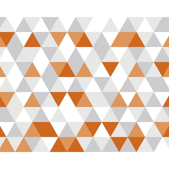 ohpopsi Bright Orange Geometric Wall Mural