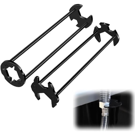 Ngardk Multifunctional Sink Wrench,  Basin Faucet Wrench, Plumbing Tools, Pack of 2, Black